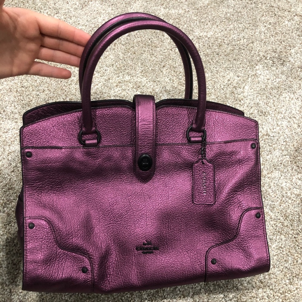 Coach Mercer metallic purse